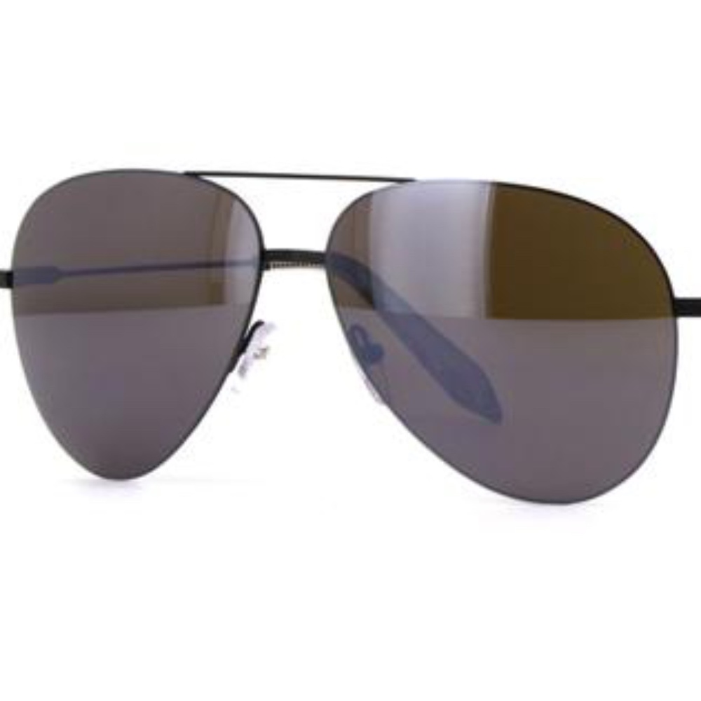 Victoria Beckham Feather Caviar Mirror Sunglasses